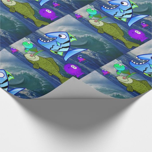 Wrapping Papier Fish Geschenkpapier (Ecke)
