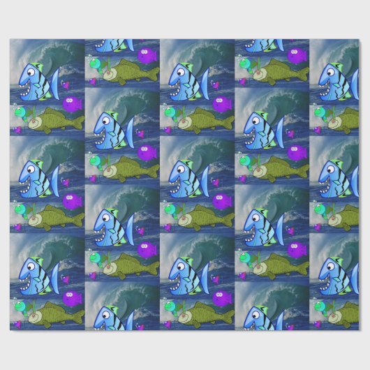 Wrapping Papier Fish Geschenkpapier (Flach)