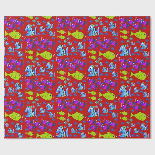 Wrapping Papier Fish Geschenkpapier (Flach)