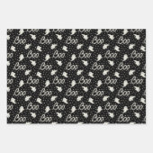 Wrapping-Papier für Halloween mit Geistermuster Geschenkpapier Set (Vorderseite)