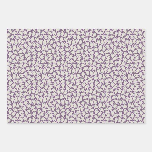 Wrapping-Papier für Halloween mit Geistermuster Geschenkpapier Set (Vorderseite 3)