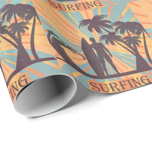 Wrapping-Papier für Surfer-Typ Geschenkpapier (Rolleneckpunkt)