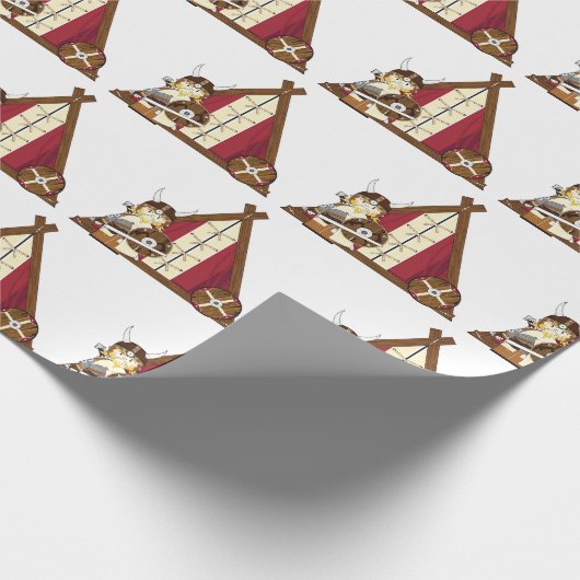Wrapping Papr - Viking Warrior Geschenkpapier (Ecke)