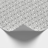 Wrapping roll paper with english Bulldogge pattern Geschenkpapier (Ecke)
