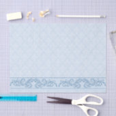 Wrapping Tissue - Icy Blue Damask Seidenpapier (Handwerk)