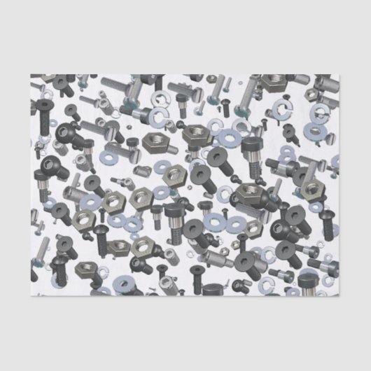 Wrapping Tissue - Nuts and Bolzen Seidenpapier (Vorderseite)