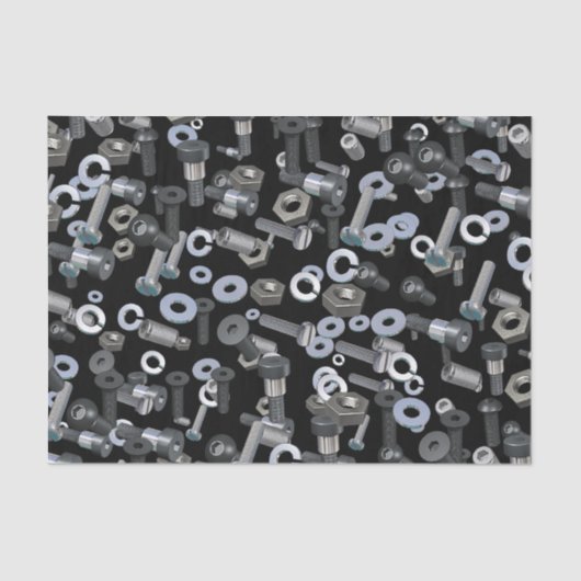 Wrapping Tissue - Nuts and Bolzen Seidenpapier (Vorderseite)