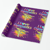 WRAPPPAPIER lila I LIEBE GYMNASTICS Geschenkpapier (Ungerollt)