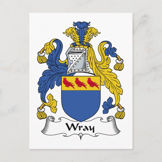Wray Familienwappen Postkarte (Vorderseite)