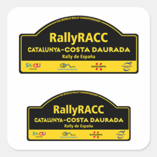 WRC Kundgebung spain Catalunya Kundgebung de Españ Quadratischer Aufkleber