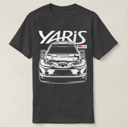 WRC Yaris Gazoo Racing White Print T-Shirt (Design vorne)