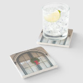 Wreath and Gingerbread Doorway - Martha's Vineyard Steinuntersetzer (Seitenansicht)