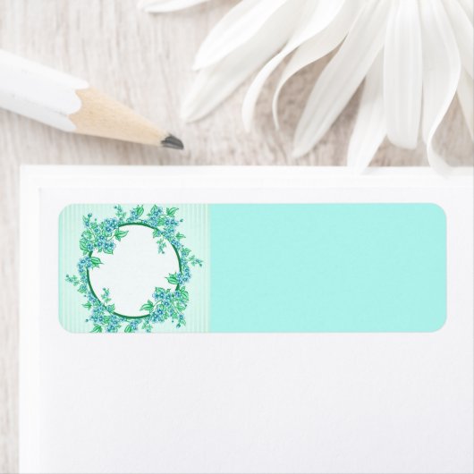 Wreath Aqua Hübsches Vintages Etikett (Insitu)