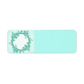 Wreath Aqua Hübsches Vintages Etikett (Vorne)