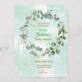 Wreath Baby Shower Einladung (Vorne/Hinten)