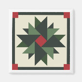 Wreath Barn Quilt Magnet (Vorne)