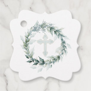 Wreath Blue Cross Kommunion Taufe Christening Geschenkanhänger