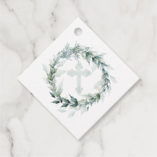 Wreath Blue Cross Kommunion Taufe Christening Geschenkanhänger
