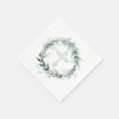 Wreath Blue Cross Kommunion Taufe Christening Serviette (Ecke)