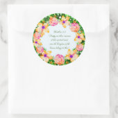 Wreath Blume Grüne Florenz Religiöse Gabe Kunst Runder Aufkleber (Tasche)