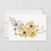 Wreath Boho Wildblumen Babydusche Danke Karte (Rückseite)