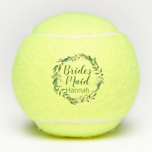 Wreath Bridesmaid Wedding-Geschenk Tennisbälle (Vorderseite)