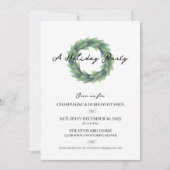 Wreath Christmas Party Einladung (Vorderseite)