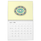 Wreath Circles calendar Kalender (Mär 2026)