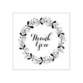 Wreath Design danke Gummi Briefmarke Gummistempel (Prägung)
