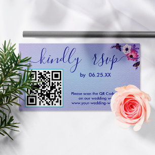 Wreath Elegant Wedding UAWG floral mit QR Code Begleitkarte