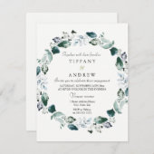 Wreath-Engagement-Partei für die weiße grüne Linke Einladung (Vorne/Hinten)