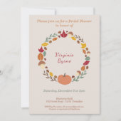Wreath & Fall Bridal Dusche Einladung (Vorderseite)