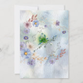 Wreath Floral und whimsy Einladung zum Geburtstag (Rückseite)