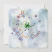 Wreath Floral und whimsy Einladung zum Geburtstag (Rückseite)