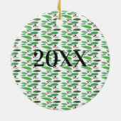 Wreath-Foto-Weihnachtsverzierung Keramik Ornament (Hinten)