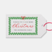 Wreath Framed Holiday  Geschenkanhänger (Vorderseite (Horizontal))