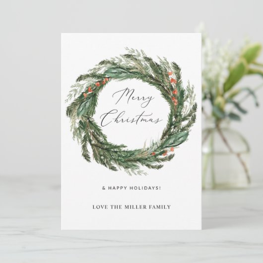 Wreath - Frohe Weihnachten (Stehend Vorderseite)