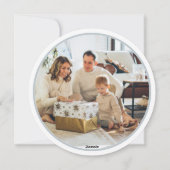 Wreath Frohe Weihnachten Personalisiertes Foto (Rückseite)