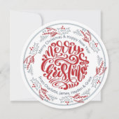 Wreath Frohe Weihnachten Personalisiertes Foto (Vorderseite)