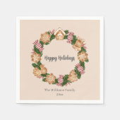 Wreath Gingerbread House Holiday Party Serviette (Vorderseite)