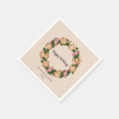 Wreath Gingerbread House Holiday Party Serviette (Ecke)