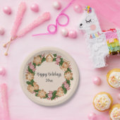 Wreath Gingerbrew House Weihnachtsfeier Pappteller (Party)