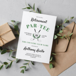 Wreath Golf Themed Retirement Party Einladung