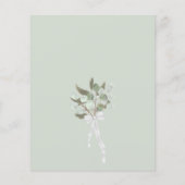 Wreath Greenery HAUSHALT Einladung zur Hochzeit (Rückseite)