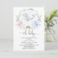 Wreath Grey Whale Oh Baby under Sea Baby Shooter