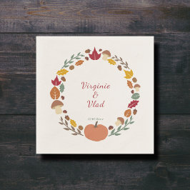 Wreath & Hochzeit im Herbst Napkins Serviette