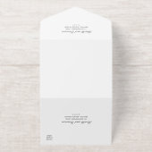 Wreath Monogram Elegant Wedding All-in-One-Einladung (Außenseite)