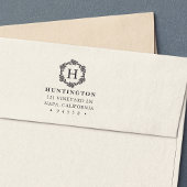 Wreath Monogram-Rücksendeadresse-Briefmarke Permastempel