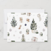 Wreath Monogram Rustic 5 Foto Frohe Weihnachten (Rückseite)