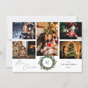 Wreath Monogram Rustic 5 Foto Frohe Weihnachten W